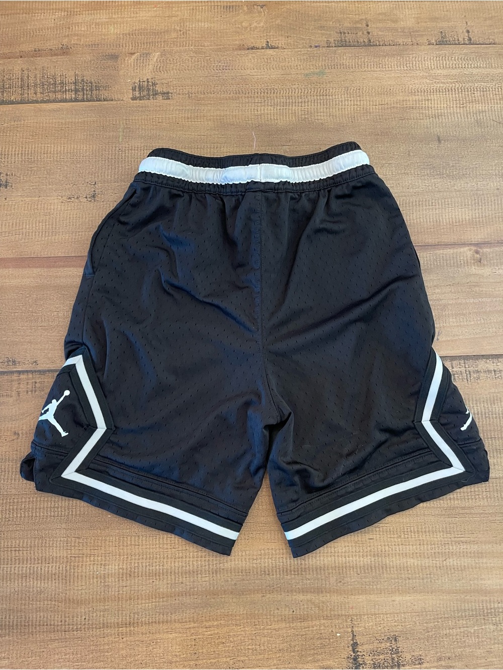 Jordan Black Shorts with White Drawstring & Red Jumpman